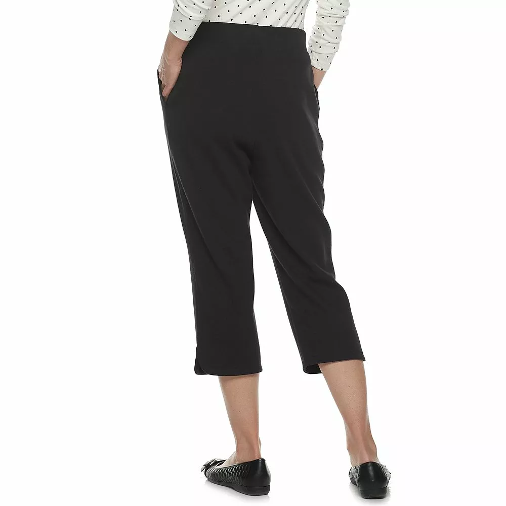Women's Croft & Barrow® Easy Pull-On Knit Capri Pants - Image 2