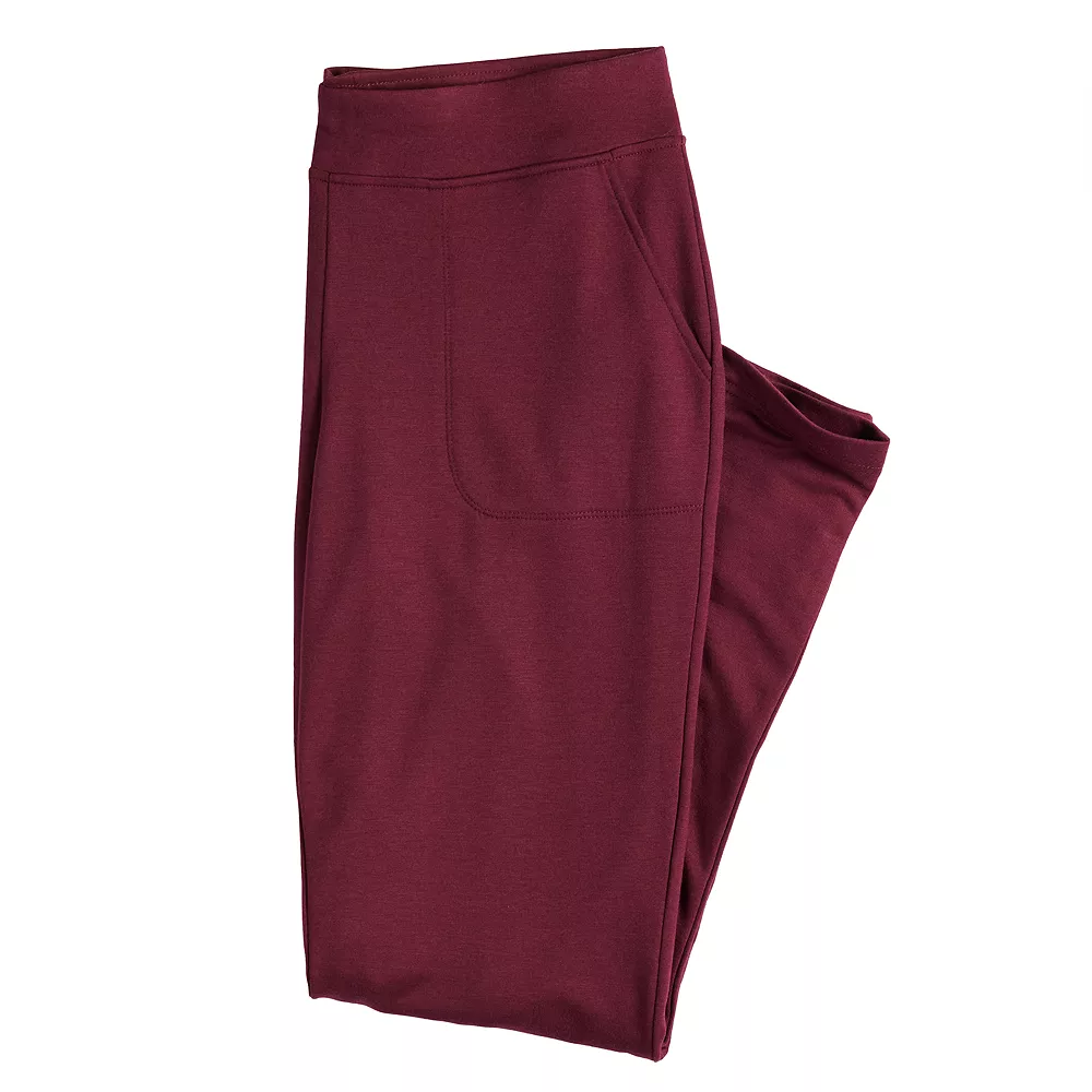 Women's Croft & Barrow® Easy Knit Straight-Leg Pants - Image 3