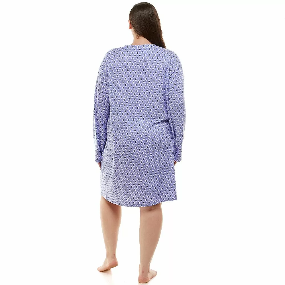 Plus Size Croft & Barrow® Whisperluxe Long Sleeve Sleepshirt - Image 2