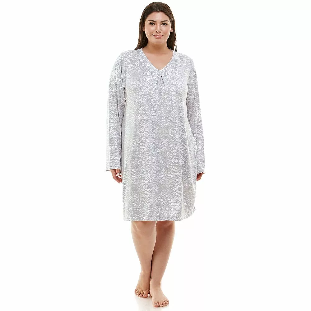 Plus Size Croft & Barrow® Whisperluxe Long Sleeve Sleepshirt