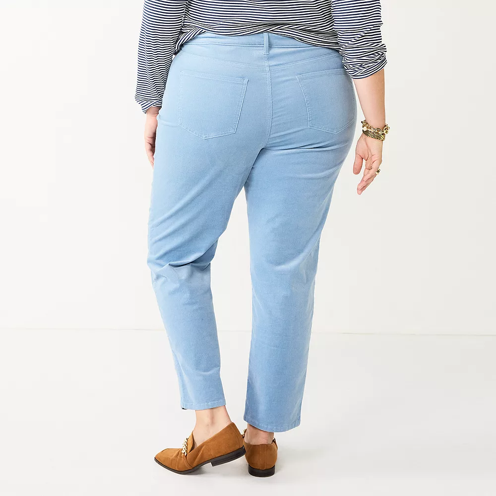 Plus Size Croft & Barrow® Straight-Leg Corduroy Pants - Image 2