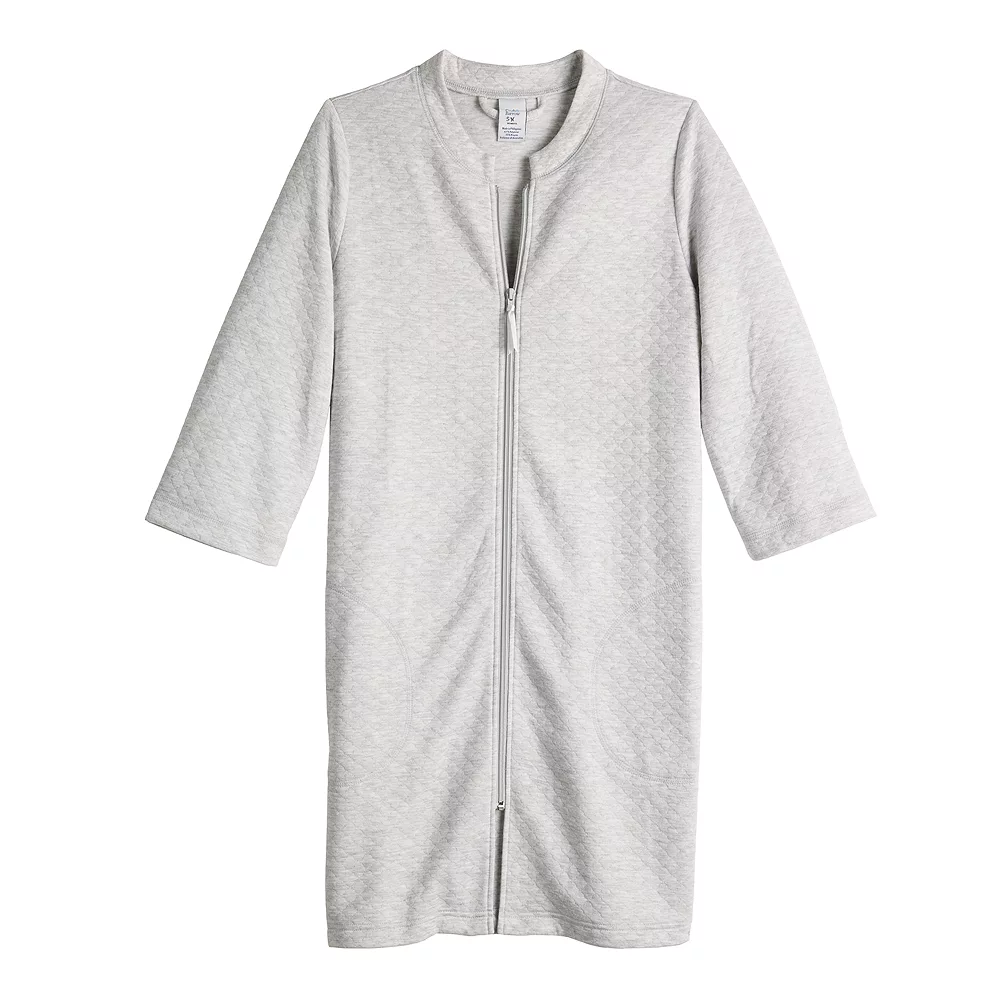 Women's Croft & Barrow® Quilted Zipper Duster - Image 3
