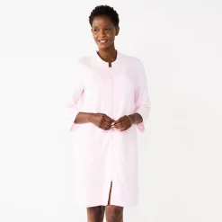 Women's Croft & Barrow® Quilted Zipper Duster