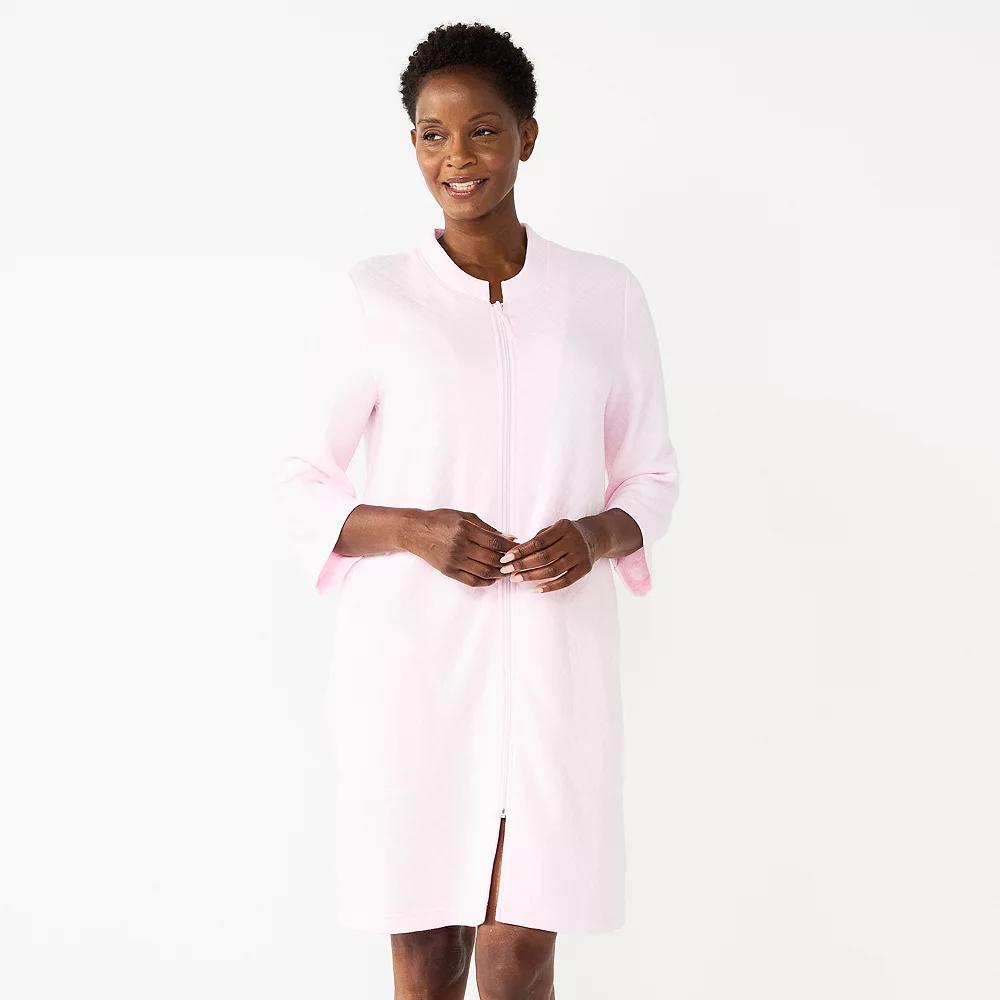 Women's Croft & Barrow® Quilted Zipper Duster