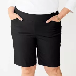 Plus Size Croft & Barrow® Effortless Stretch Bermuda Shorts