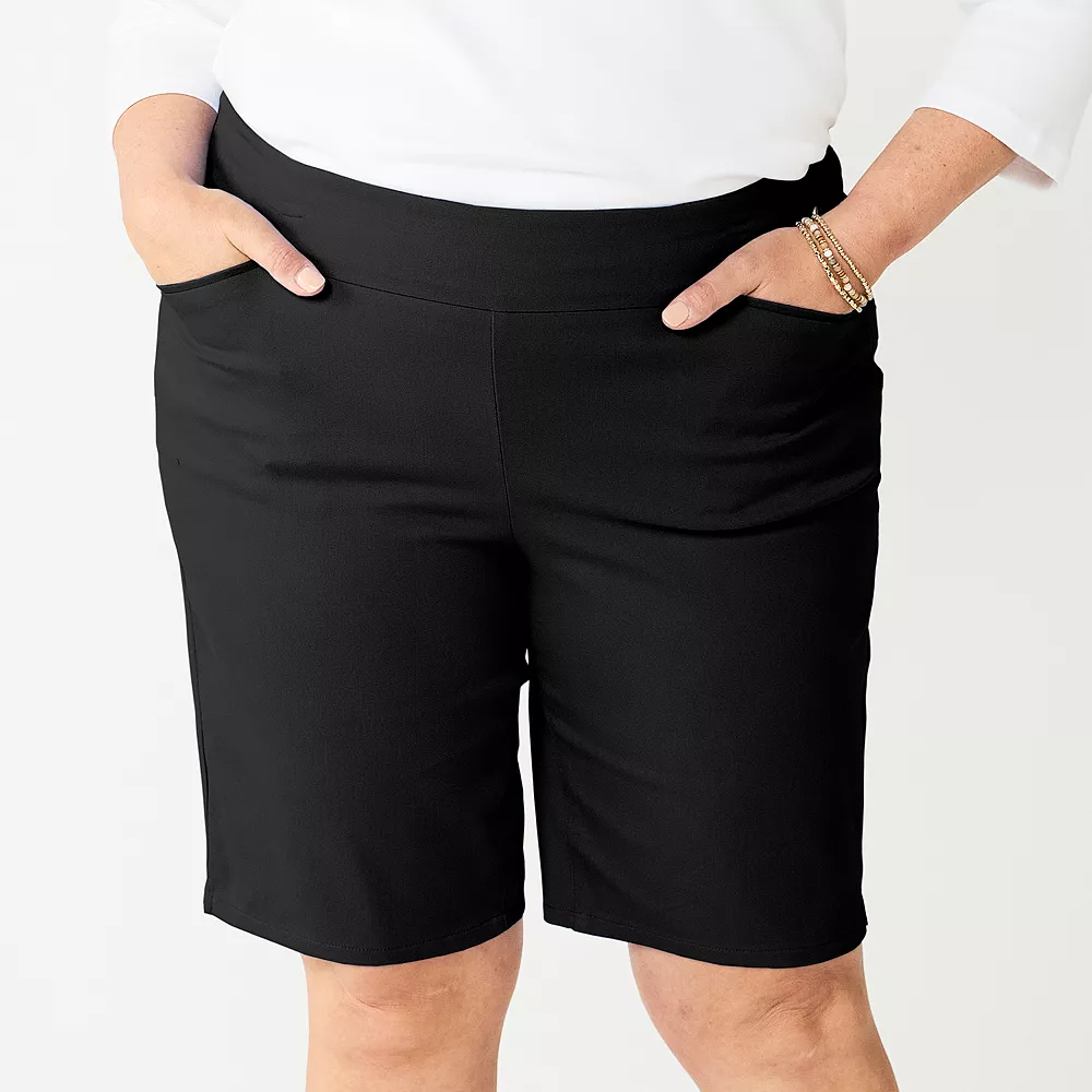 Plus Size Croft & Barrow® Effortless Stretch Bermuda Shorts