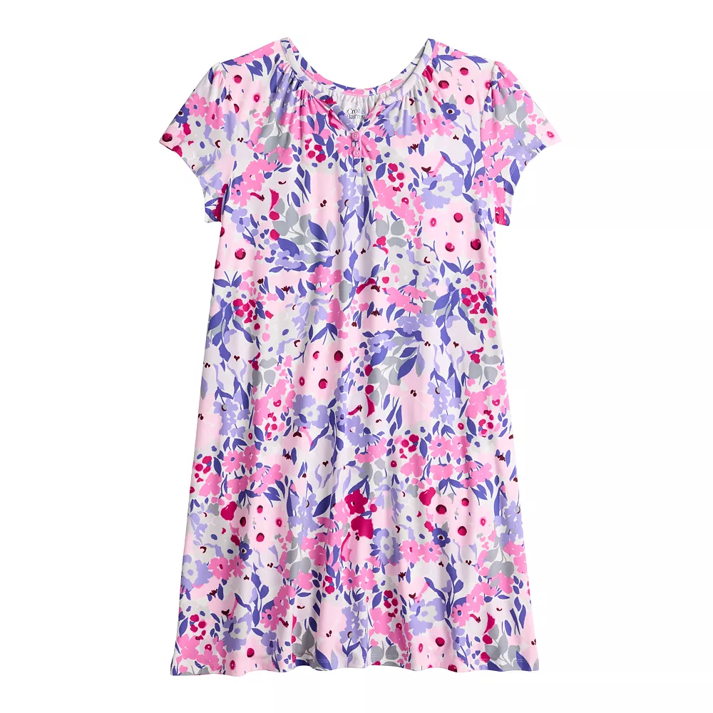 Women's Croft & Barrow® Short Sleeve Henley Short Sleeve Nightgown - Image 4