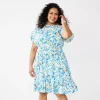 Plus Size Croft & Barrow® Flutter Sleeve Dress
